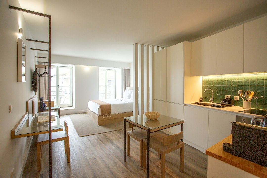 Modern serviced apartment interior