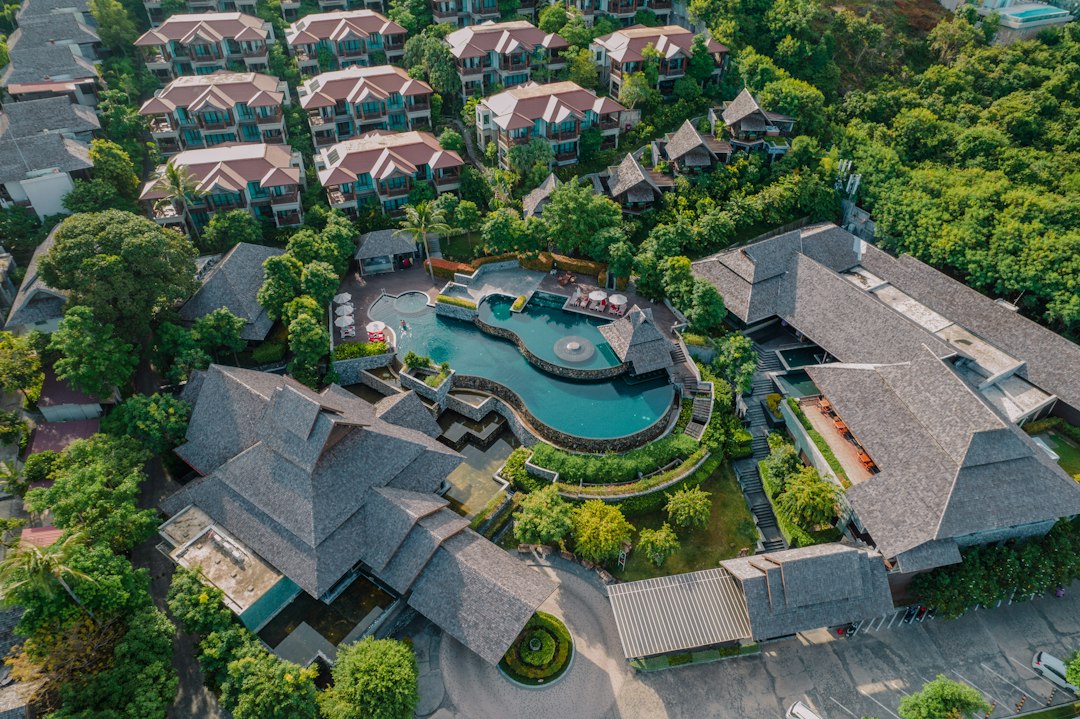 Wellness villa and resort surrounded by greenery